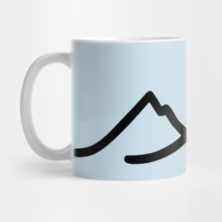 Sun Wave Mountain, in Black Mug